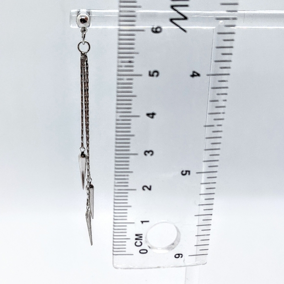 Sterling silver Feather Drop Earrings - Picture 4 of 4